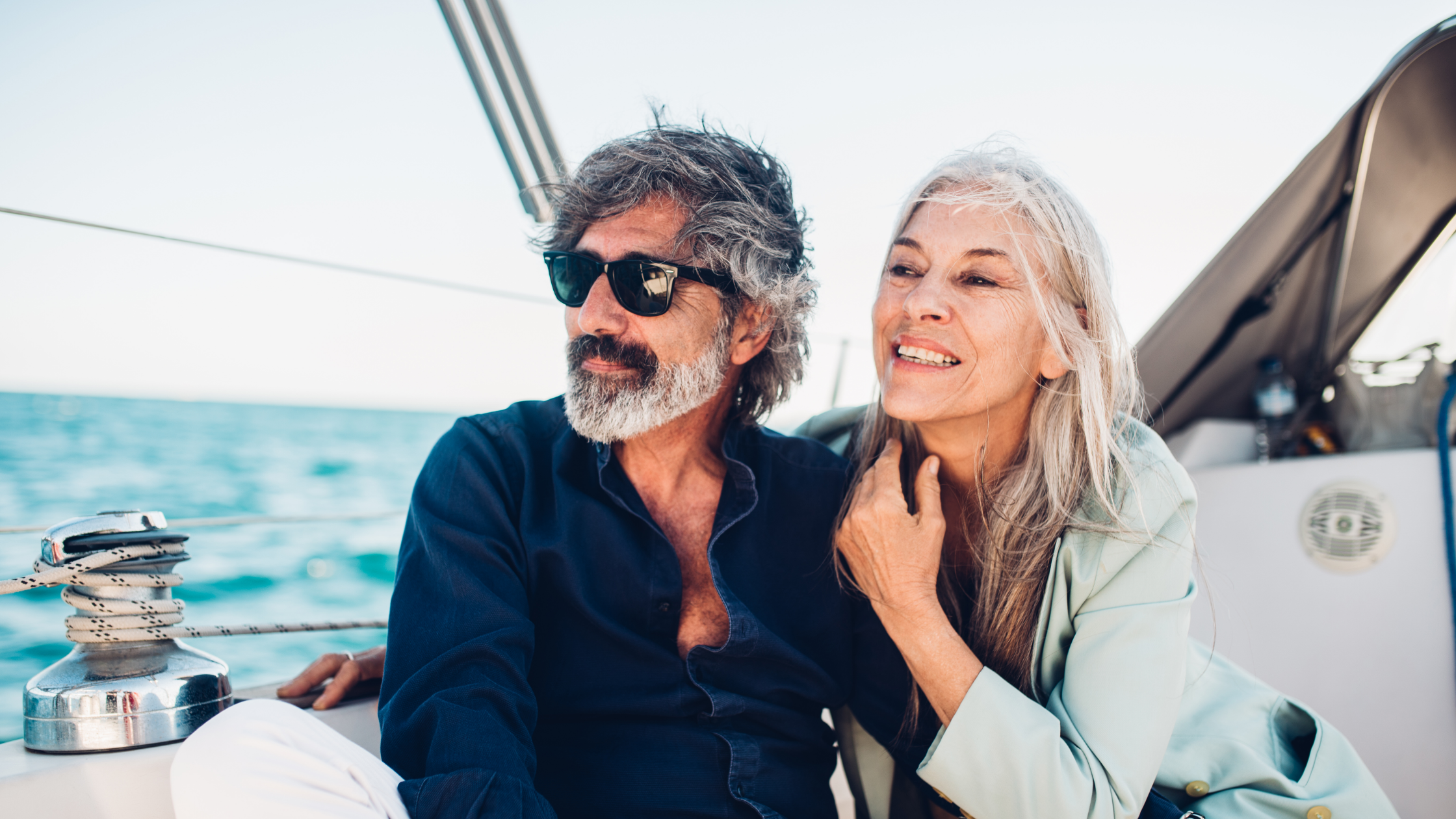 Couple increasing libido on sailboat